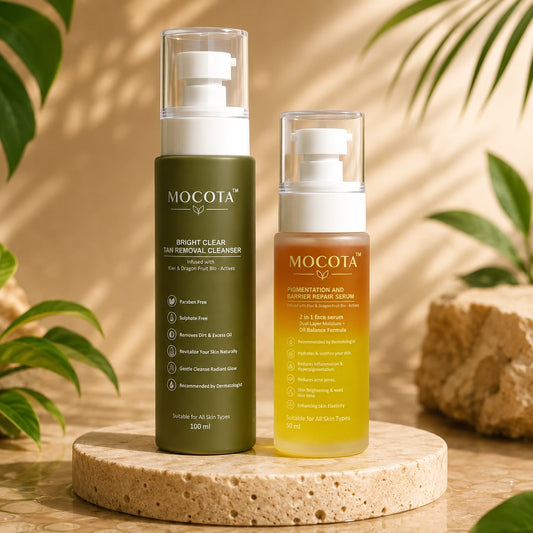 MOCOTA Face Cleanser & Bi-Phasic Serum Combo | Cleansing & Nourishing Daily Skin