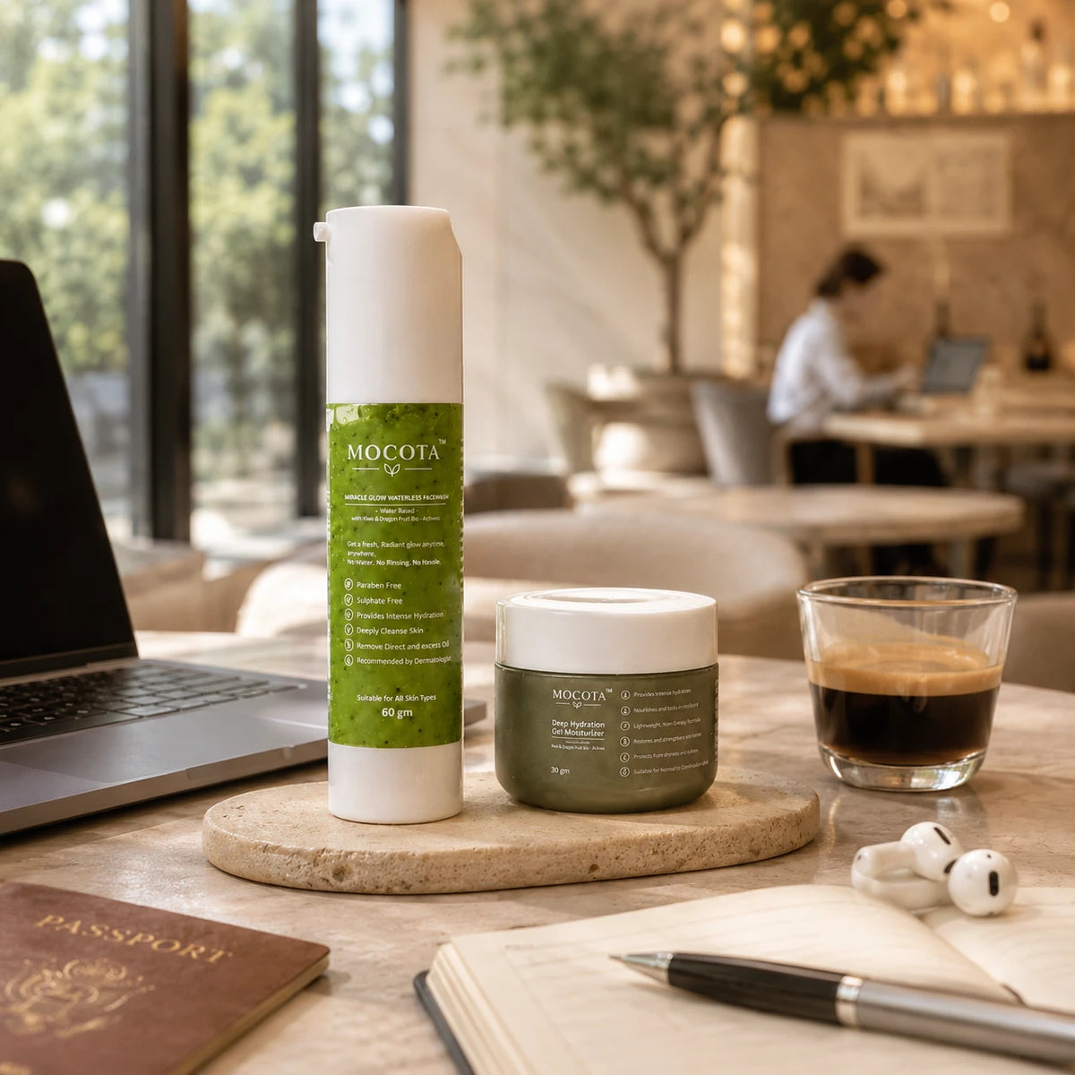 MOCOTA Waterless Facewash & Moisturizer Combo | Refresh & Hydrate Skincare Duo