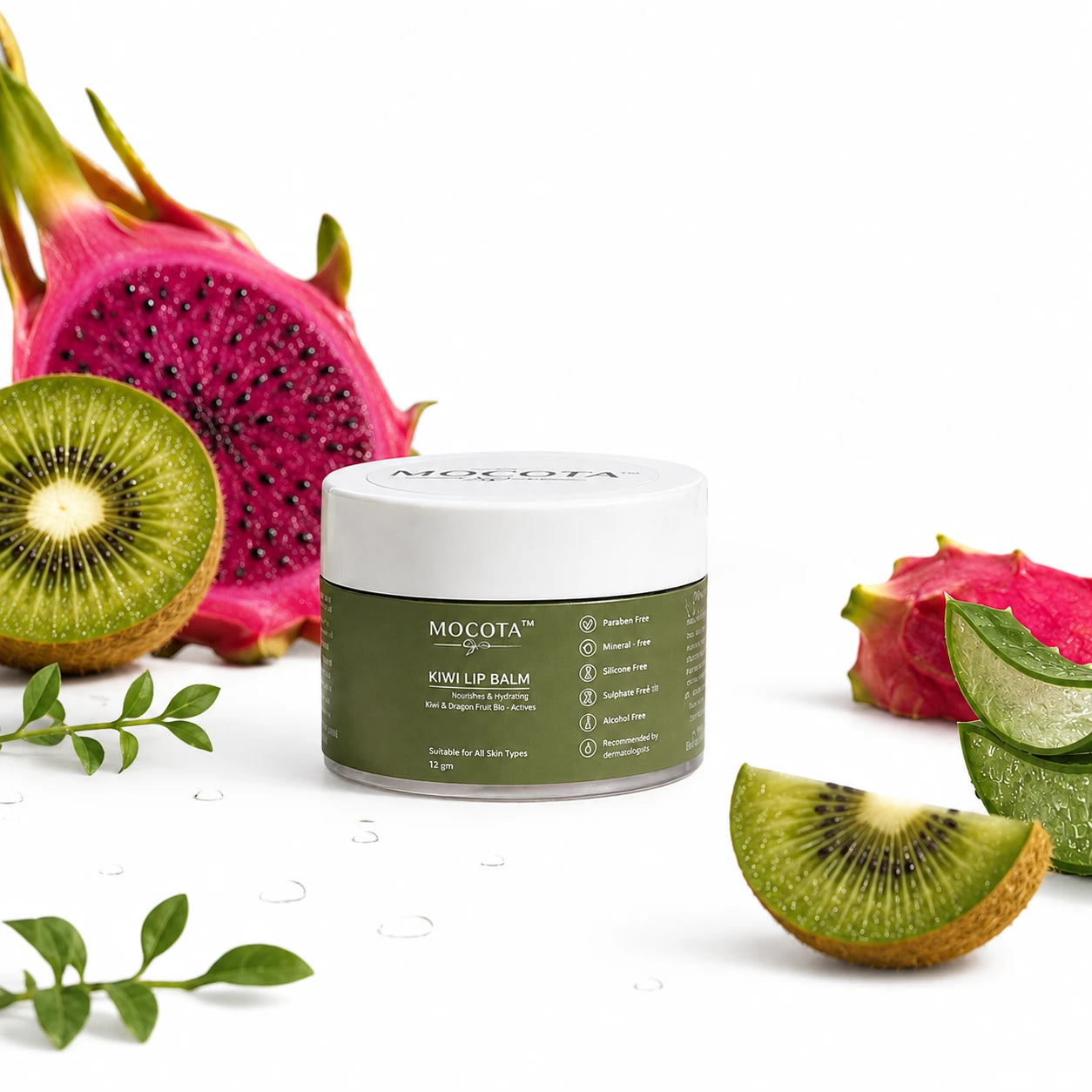 MOCOTA Kiwi Lip Balm | Cocoa Butter, Beeswax & Vitamin E | Moisturizing Lip Care