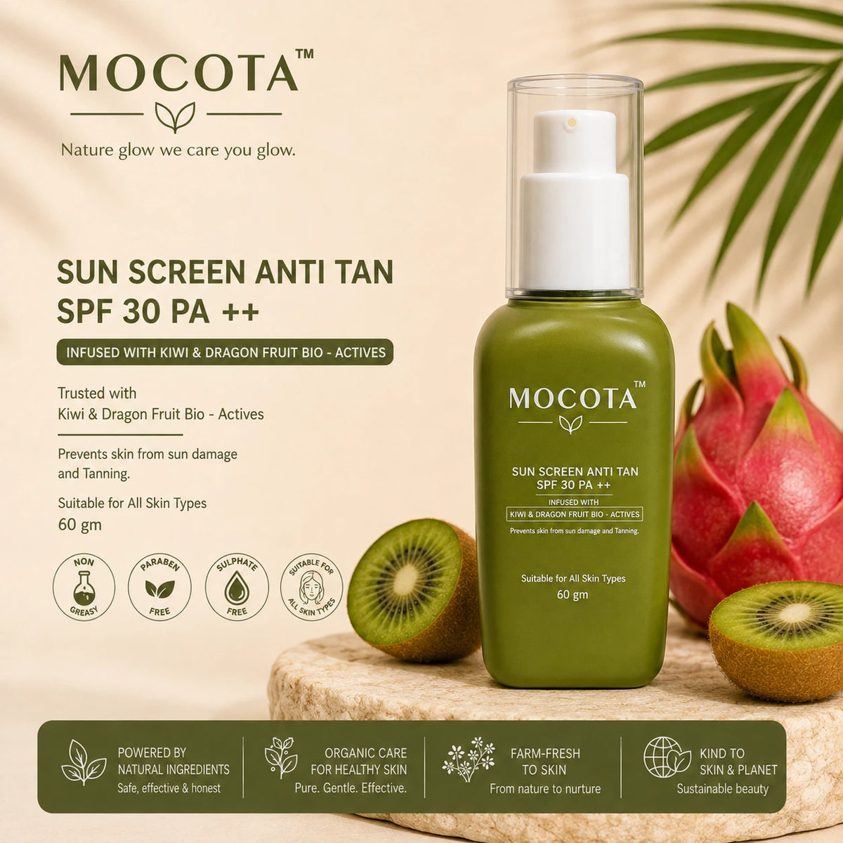 MOCOTA Sunscreen Anti-TAN SPF 50 PA++ | Broad Spectrum UVA & UVB Protection